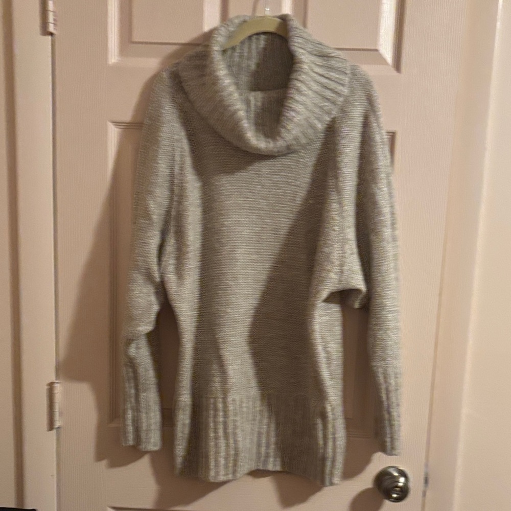 Decree Light Gray Cowl Neck Sweater